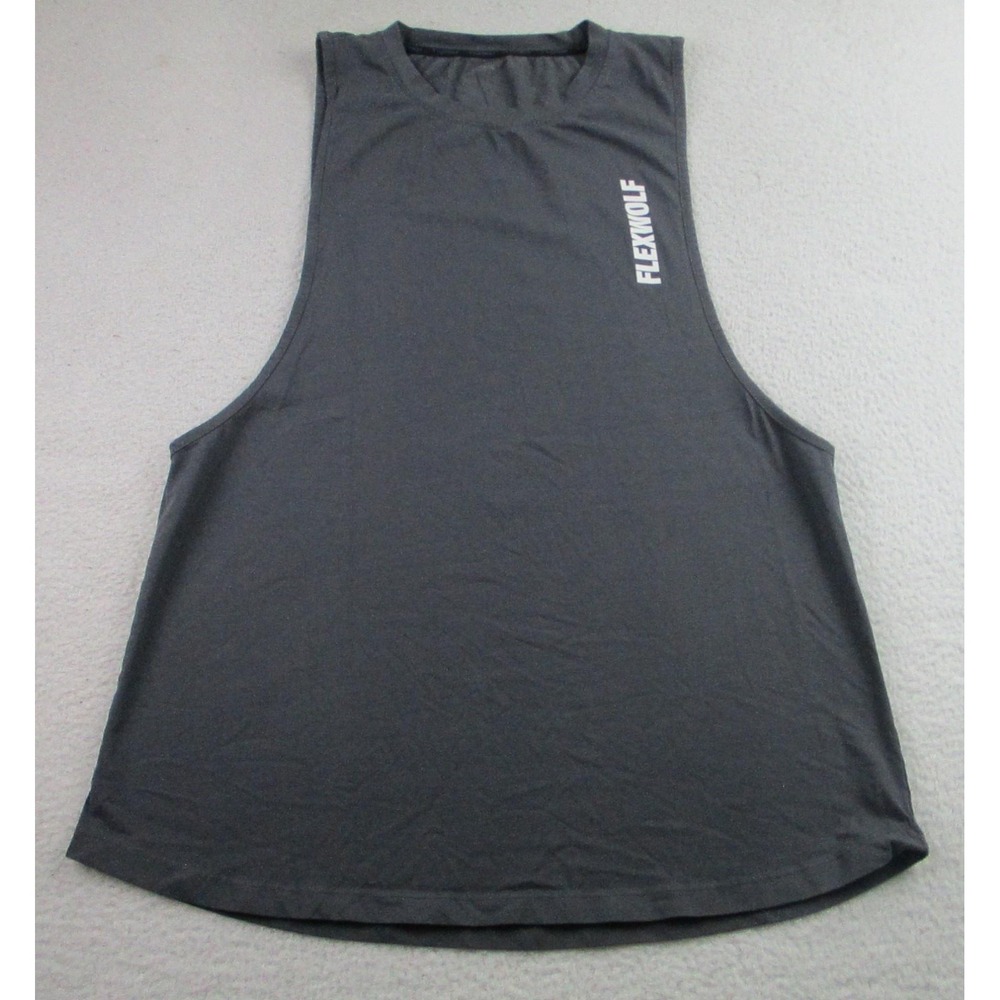 FLEXWOLF‎ Tank Top Mens 2XL Gray Muscle Gym Bodybuilding Sleeveless Workout